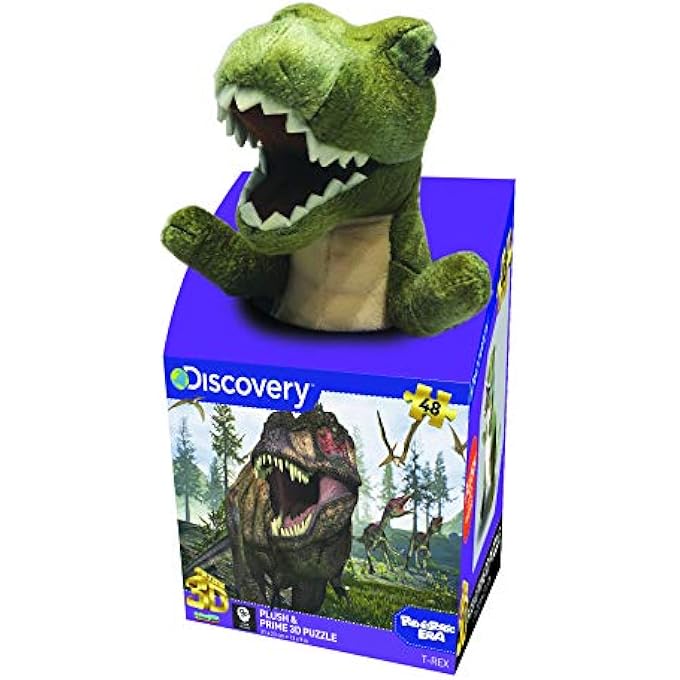 PUZZLES DISCOVERY TYRANNOSAURUS 3D PUZZLE WITH PLUSH 48-PIECES